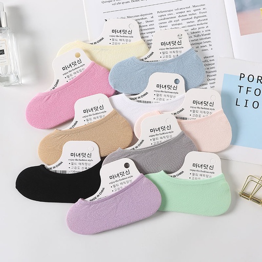 Summer ultra-thin candy color velvet invisible small size silicone women's children's stockings disposable socks magic socks